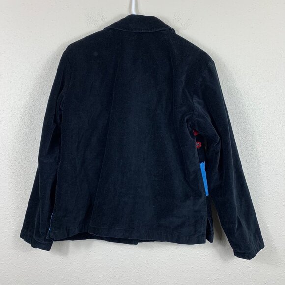 VTGJM Collection Patchwork Floral Embroidered Beaded Velour Jacket Sz Large - Picture 7 of 7
